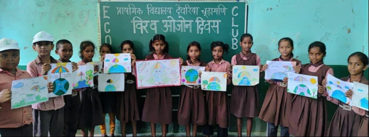 Children conveyed the message of saving the ozone layer