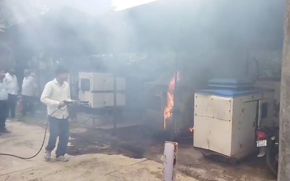 Fire broke out in the main post office due to short circuit, generator burnt