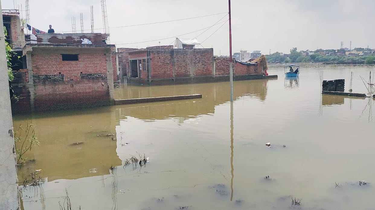 Water recedes; foul odor and waterlogging compound the trouble.