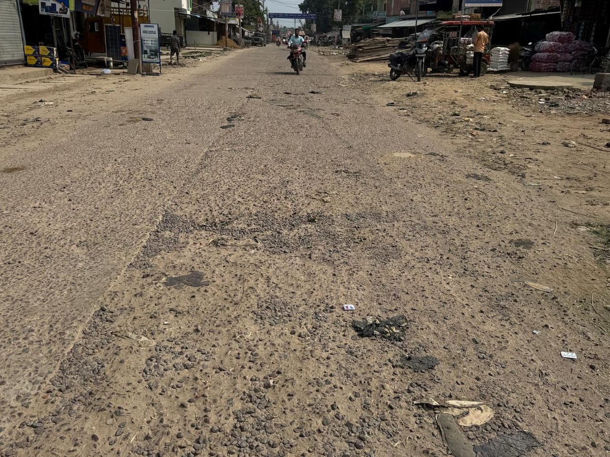 In some places, roads have disintegrated; in others, there are potholes a foot deep.