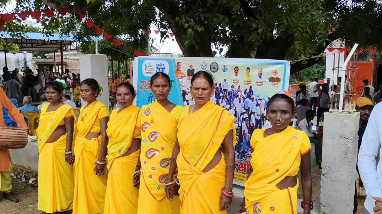 The presentation of the folk dance Karma enthralled the audience.