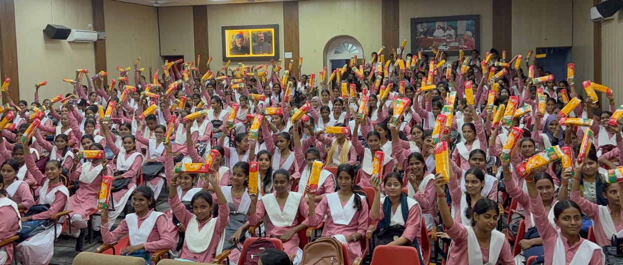 Female students were made aware of health and hygiene