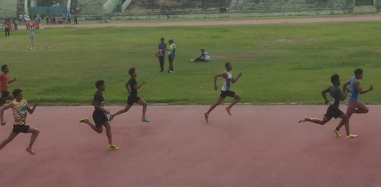 Athletes gave it their all on the track, pushing hard for a medal.