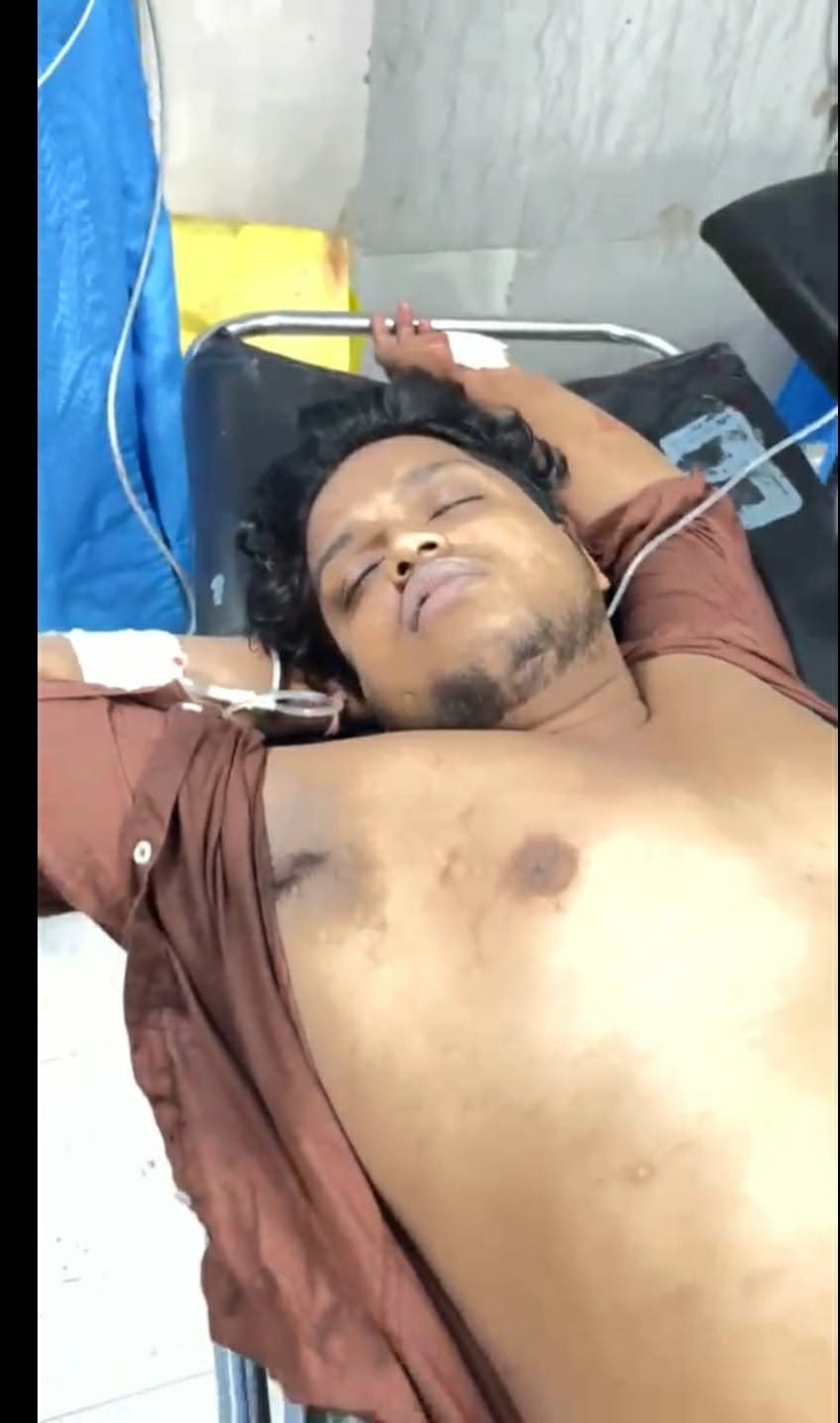 घायल नितिन।