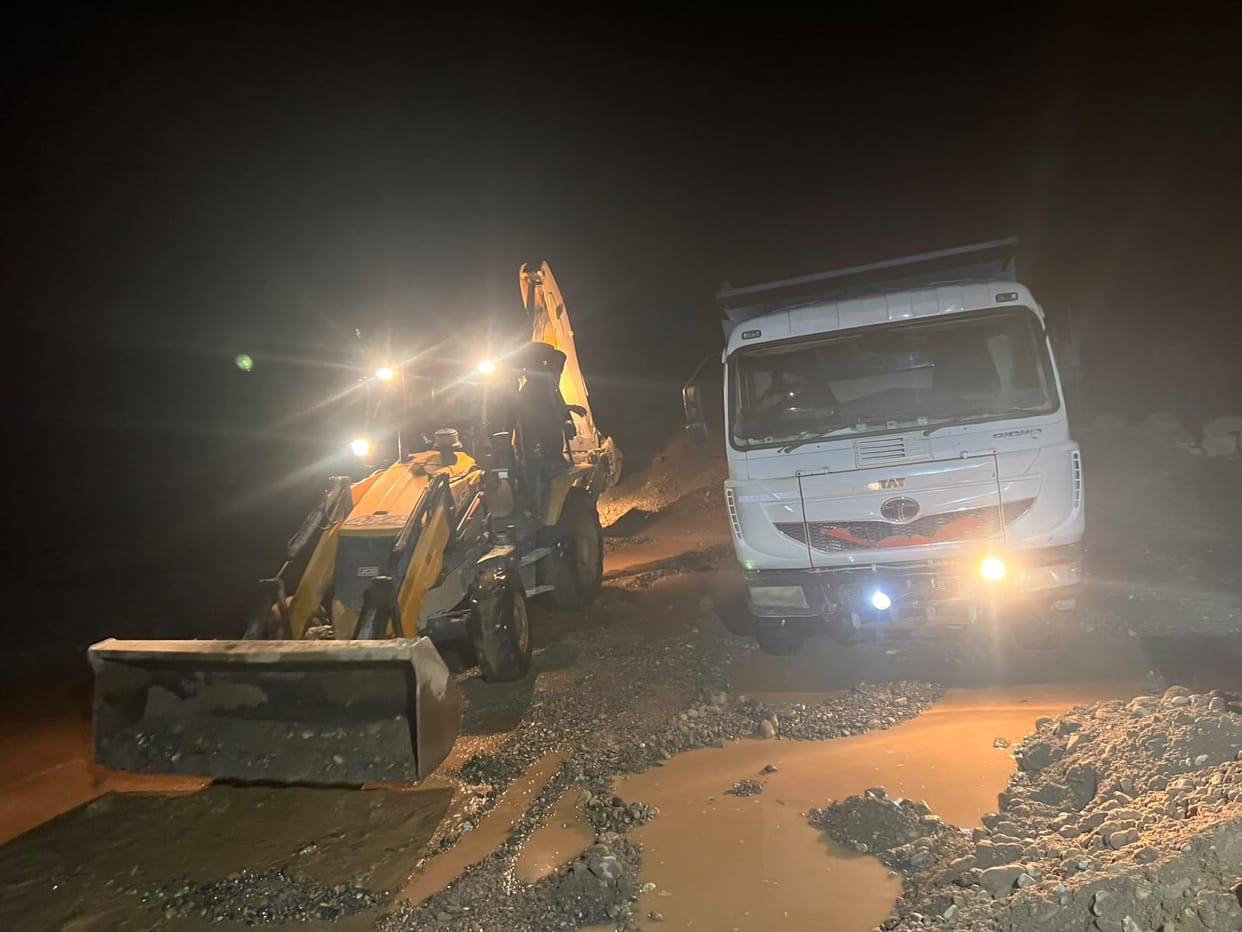 Two JCB machines, five tippers, and a tractor seized for illegal mining.