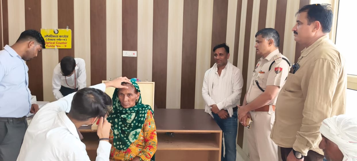 300 patients underwent eye check-ups at the camp.