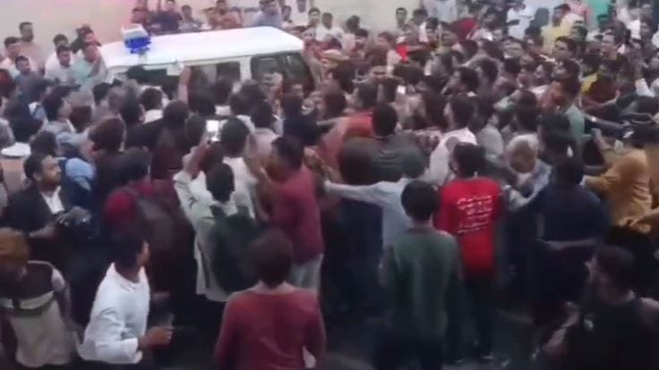 Outrage over rude behavior towards Jain monk in land dispute; two arrested.