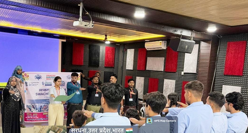 Students were administered the cleanliness pledge.
