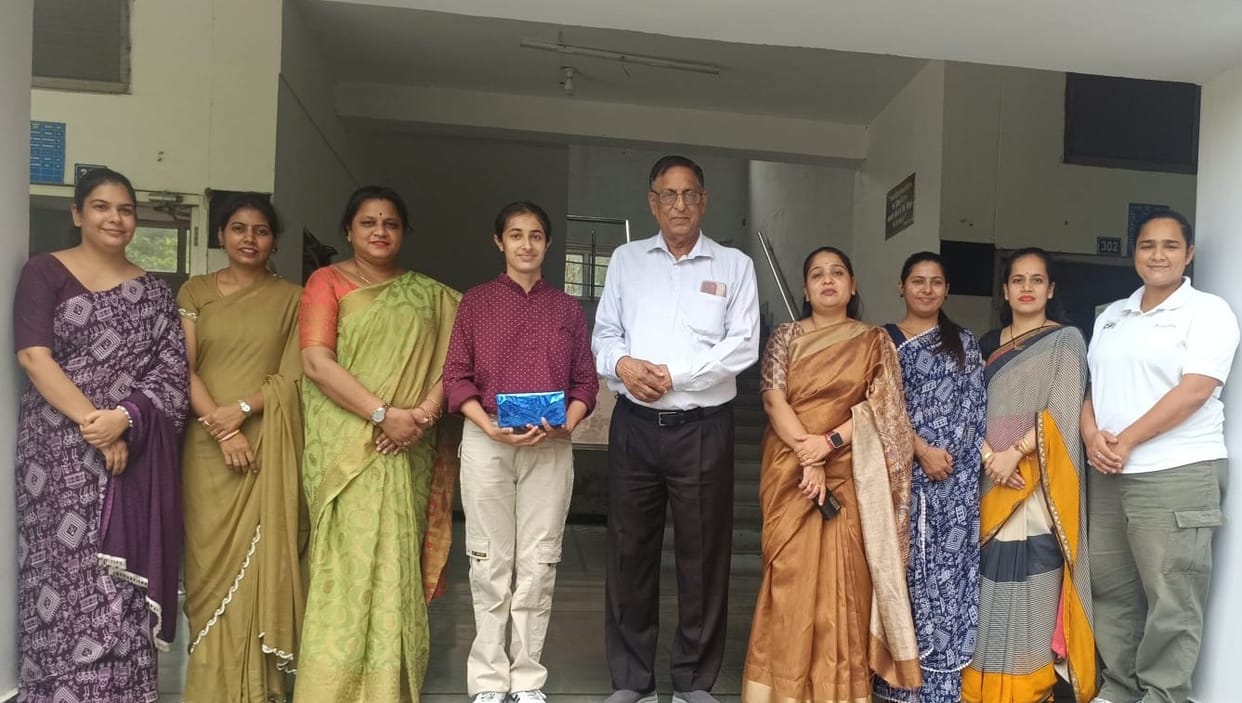 Sneha wins first place in World Ozone Day quiz competition.