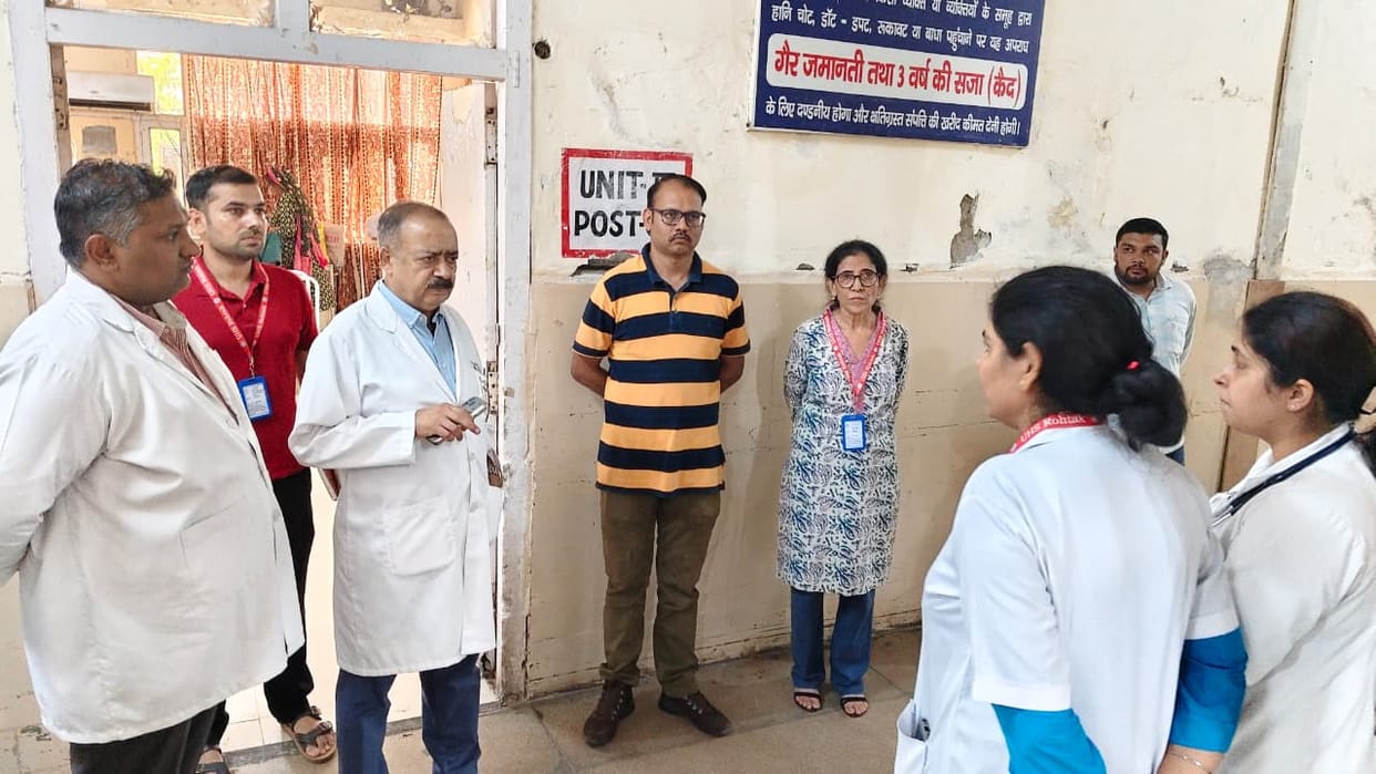 PGI Director visits hospital; shortcomings found in wards and corridors.