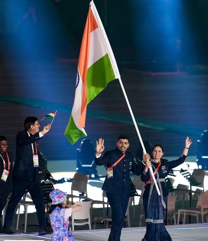 Manu Bhaker and Pawan Sehrawat led the Indian contingent at the Asian Games.