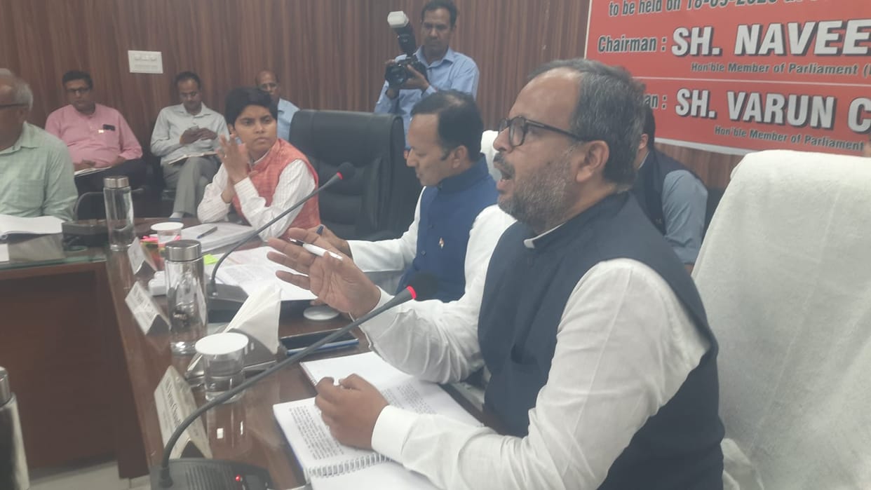 Officials said three drains are discharging into the Yamuna; the MP cited 15