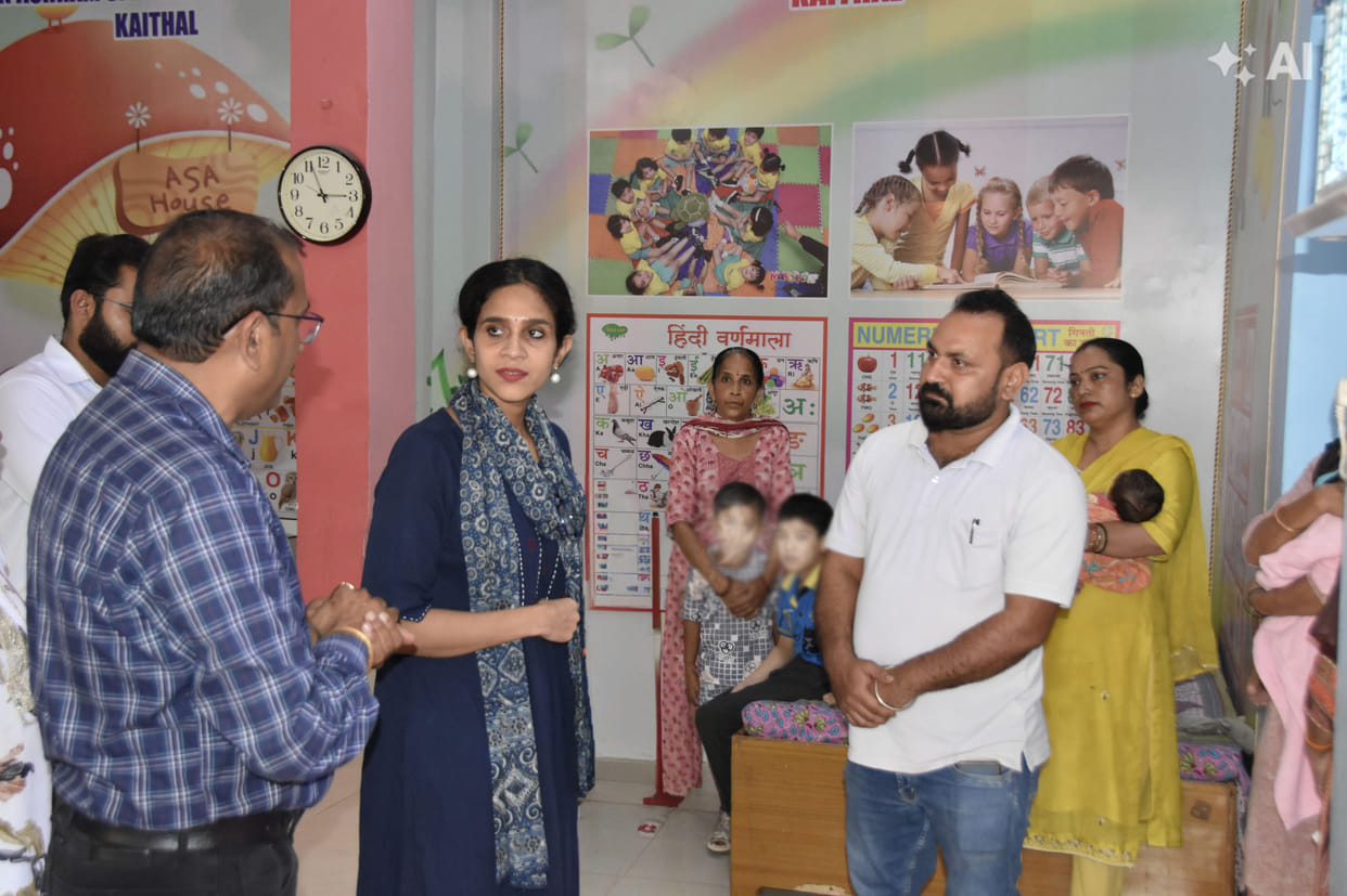 The DC took stock of the facilities at Bal Upvan Ashram.