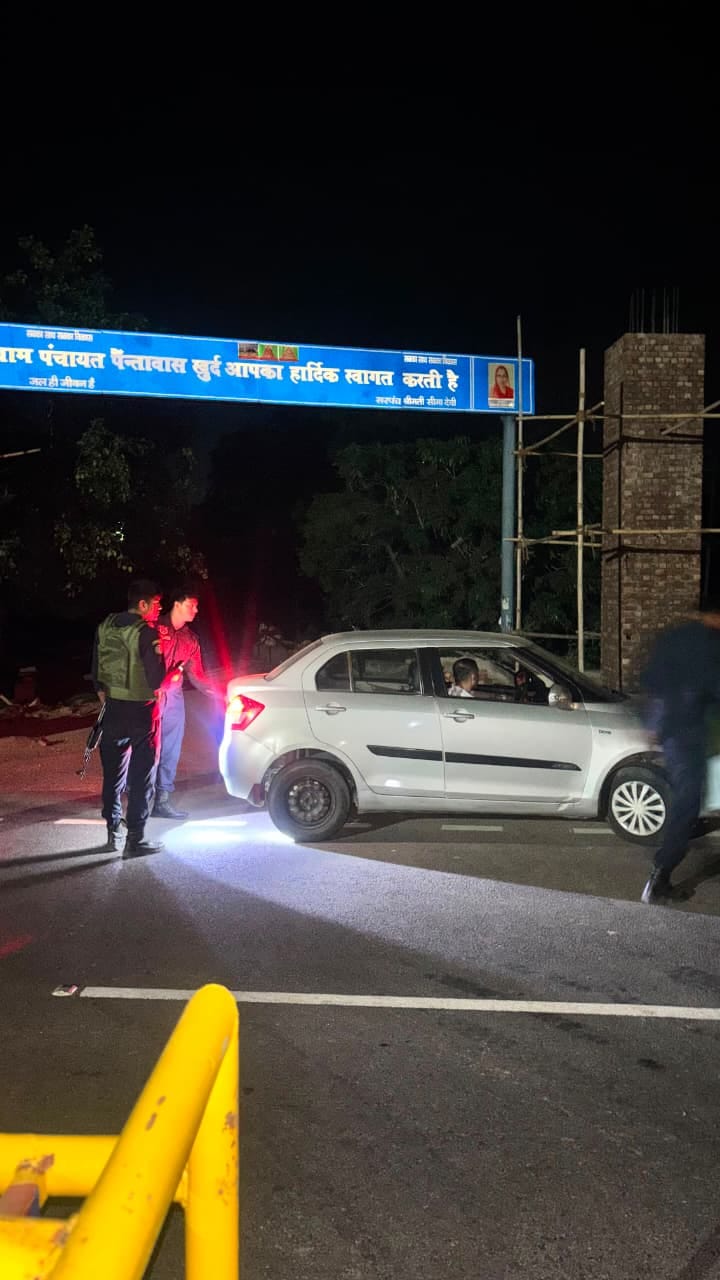99 vehicles were checked at the checkpoint; 12 were issued challans, and one was impounded
