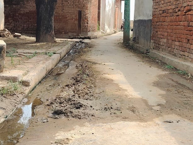 Sanitation system in shambles; villagers distressed.