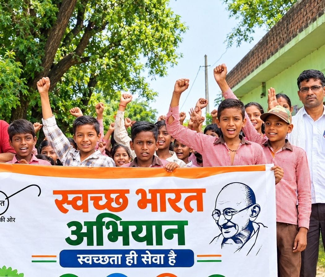 रनियामऊ में रैली निकालते स्कूल के छात्र। स्रोत: शिक्षक