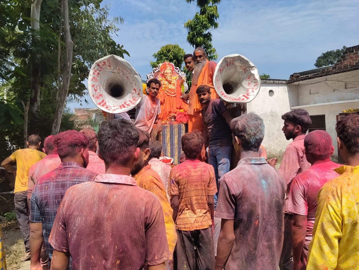 Somewhere devotion to Bappa, somewhere the time of farewell
