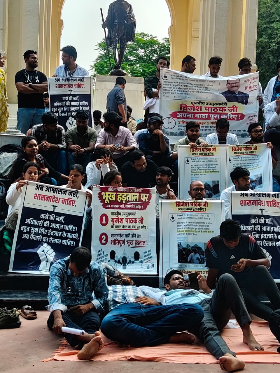 Doctors' hunger strike continues; medical check-ups conducted amid concerns over the deteriorating health of some.