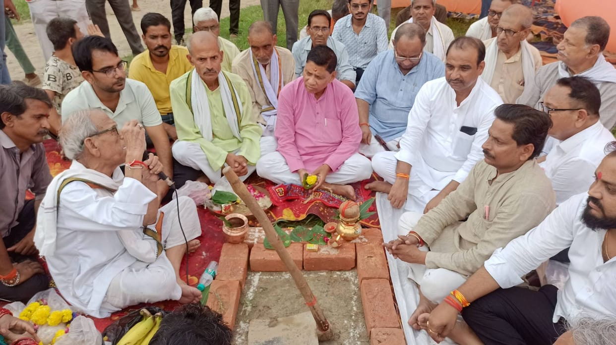 Ramlila Maidan to be revamped at a cost of 2.42 crore; MLA performs groundbreaking ceremony.