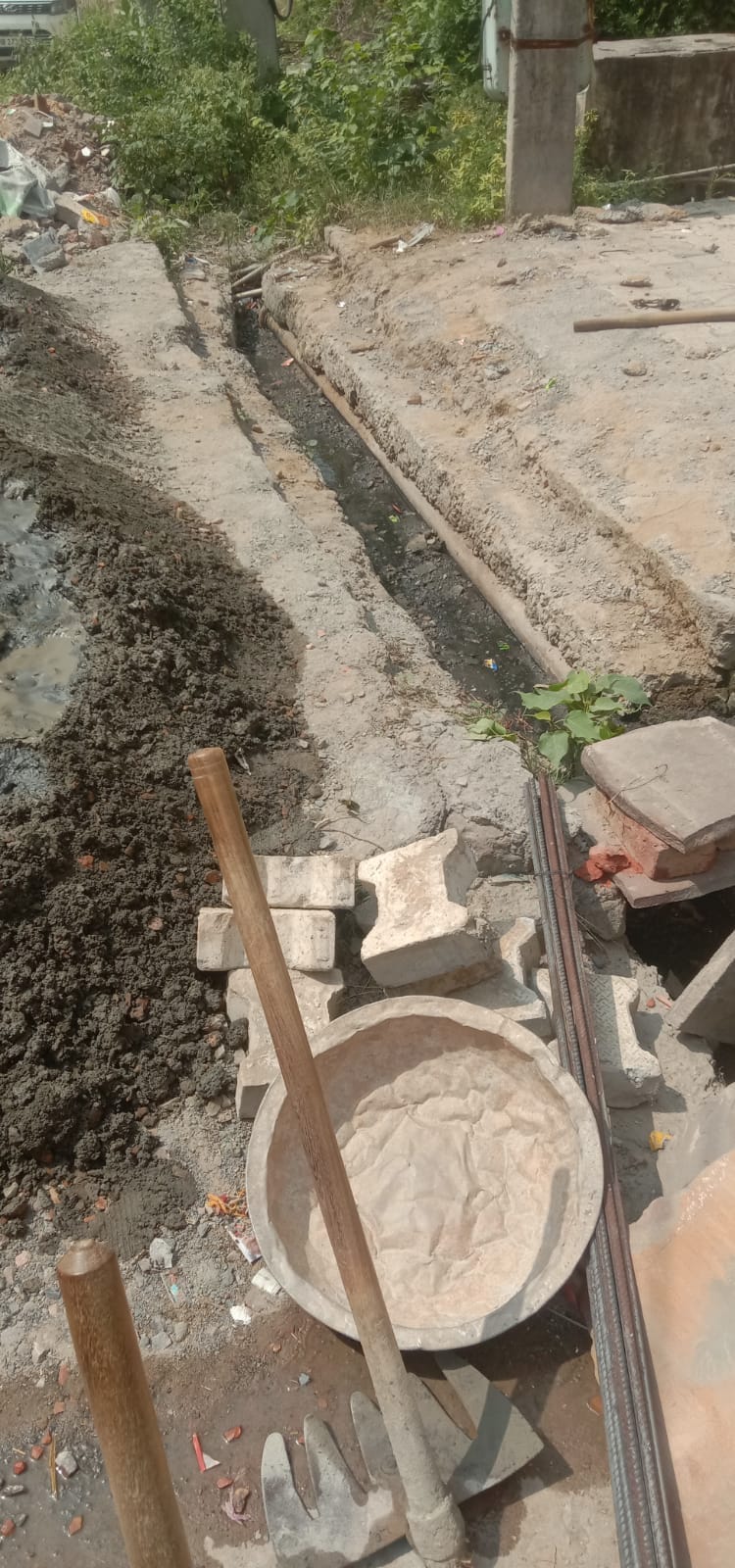 Repair of culvert that collapsed six months ago begins.