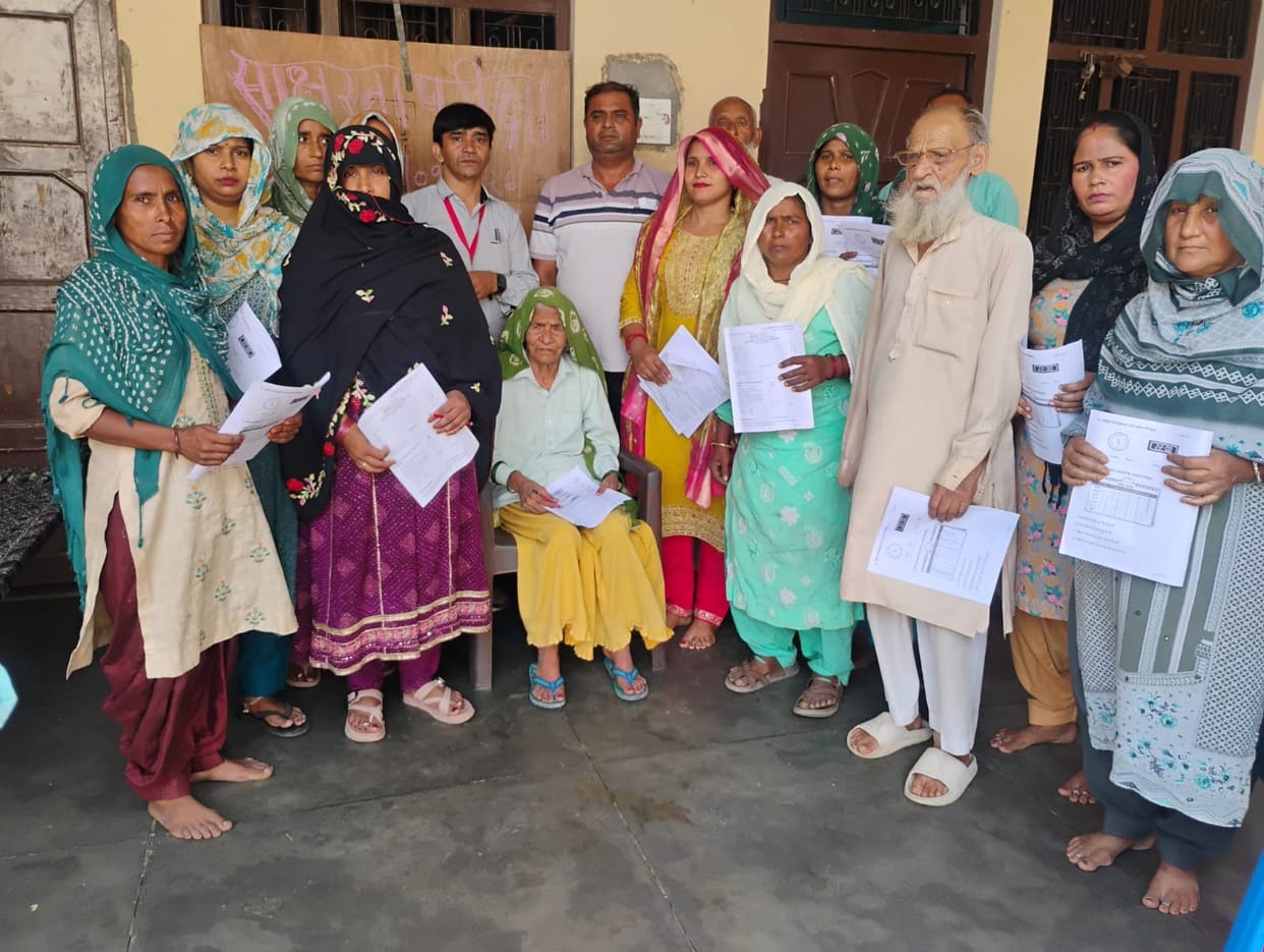 Grandmothers took the literacy exam alongside children the same age as their grandchildren.
