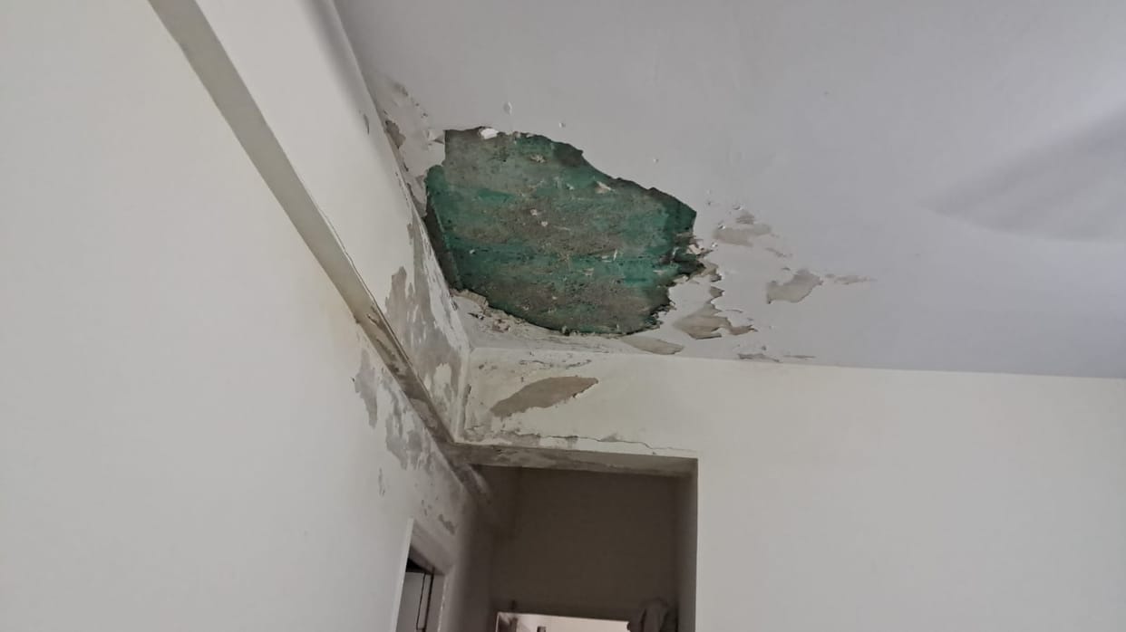 Ceiling plaster fell in an ROF Ananda flat.