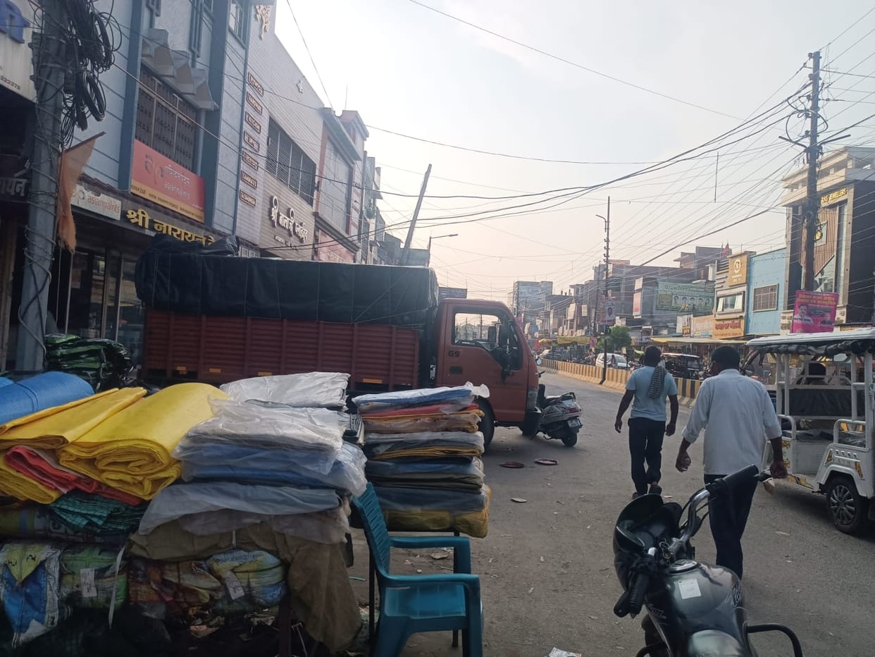 Roads have shrunk due to encroachment, making commuting difficult for people.