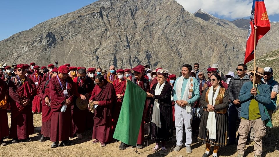 दारचा गोंपा से शुरू हुई वाईडीए की ईको पद यात्रा कोविधायक अनुराधा राणा ने हरी झंडी दिखाकर रवान