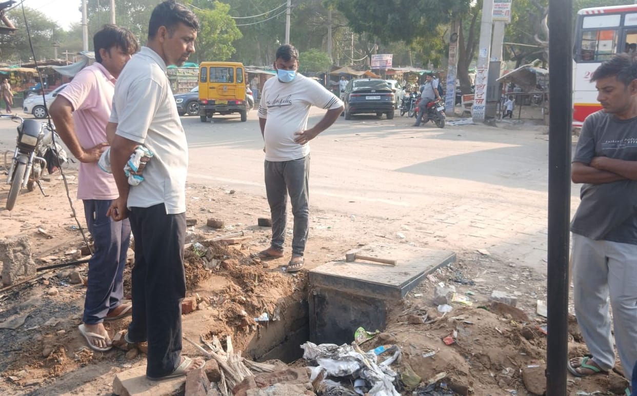 Contaminated water supply following chemical leak from tanker; drinking water line was damaged by a JCB.