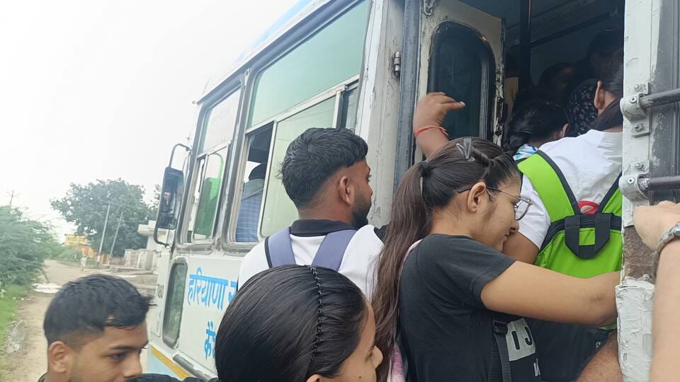 Students from three villages are risking their lives to commute, relying on a single bus.