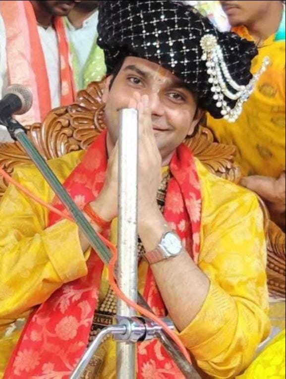 Devotees danced to *bhajans* during the celebration of Radha Rani's appearance day.