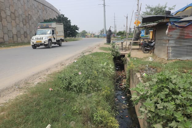 Open drains are inviting accidents.
