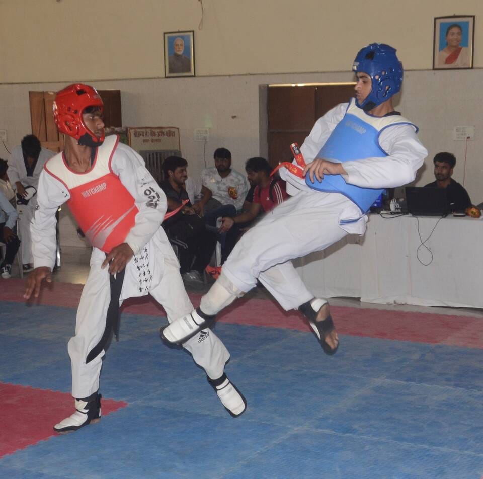 Maharshi Parashuram Inter College becomes district champion in Taekwondo for the 11th consecutive time.
