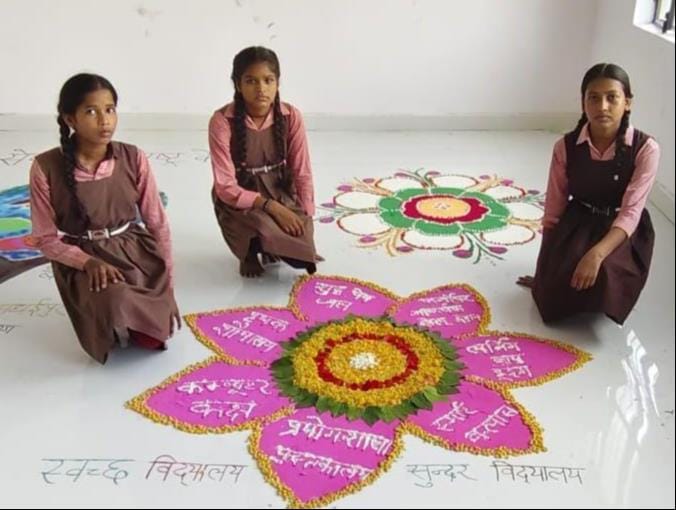 A glimpse of a developed India seen in the Rangoli