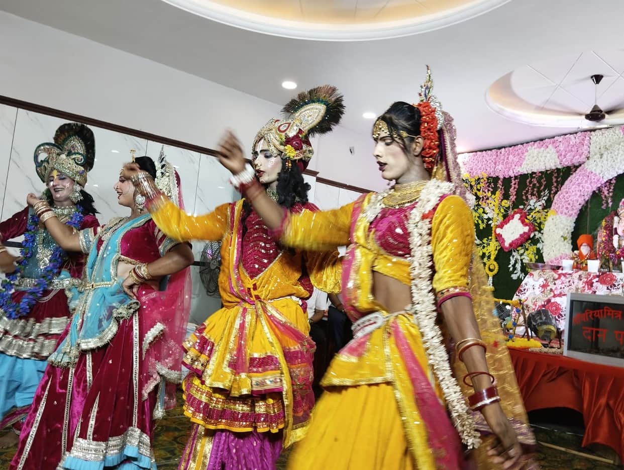 Ganesh Janmotsav steeped in the spirit of Radha; children dressed as Radha Rani gave enchanting performances.