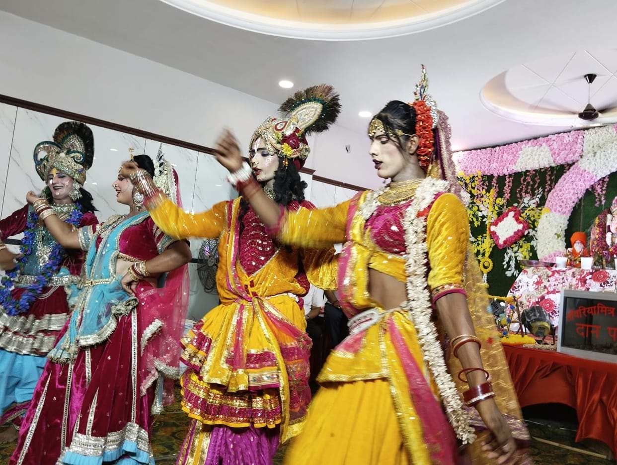 Ganesh Janmotsav steeped in the spirit of Radha; children dressed as Radha Rani gave enchanting performances.