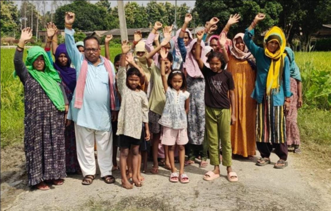 Traffic disrupted due to culvert collapse; villagers stage protest.