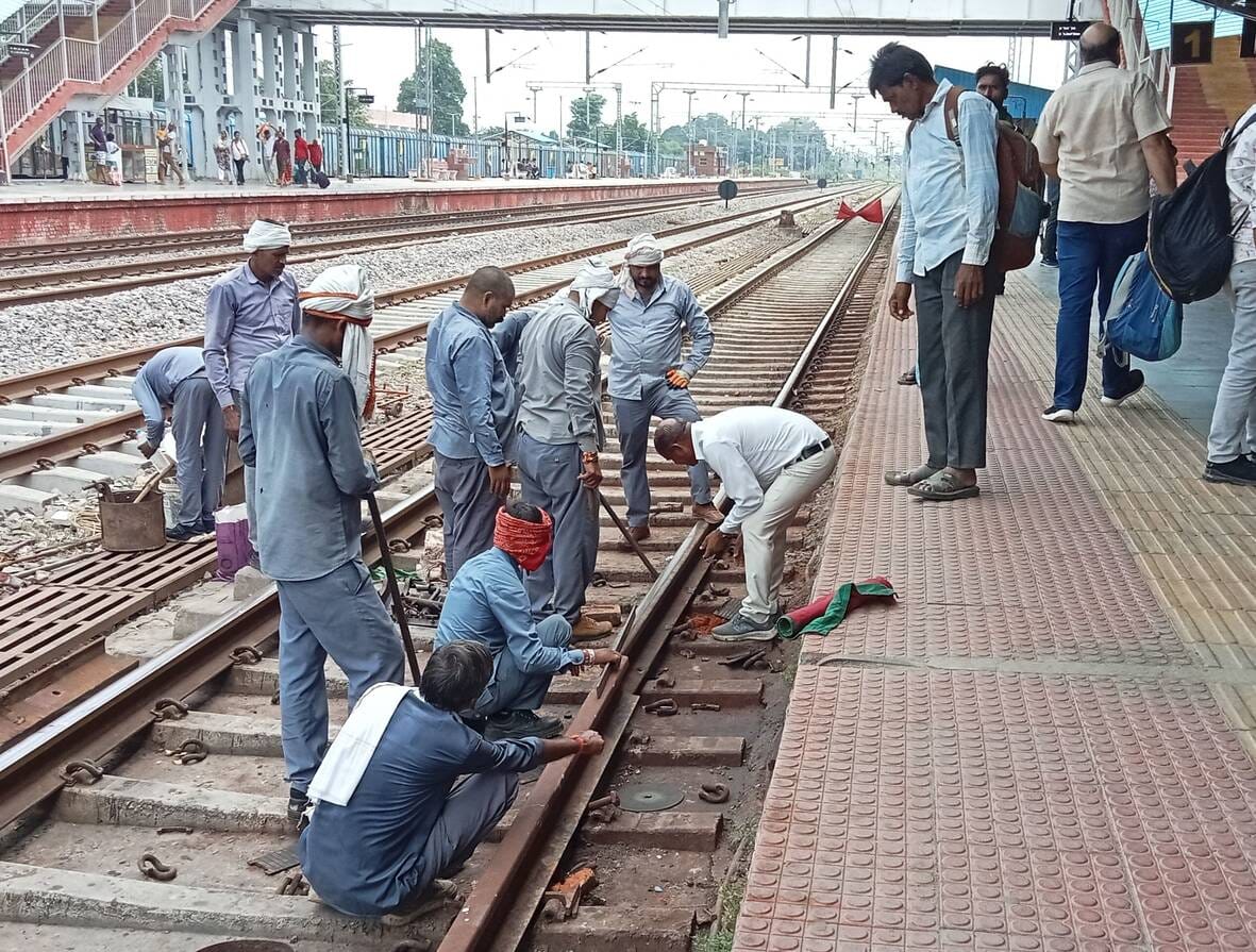 The railway track at platform number one was replaced