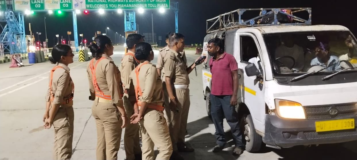 450 vehicles checked, 74 challaned.