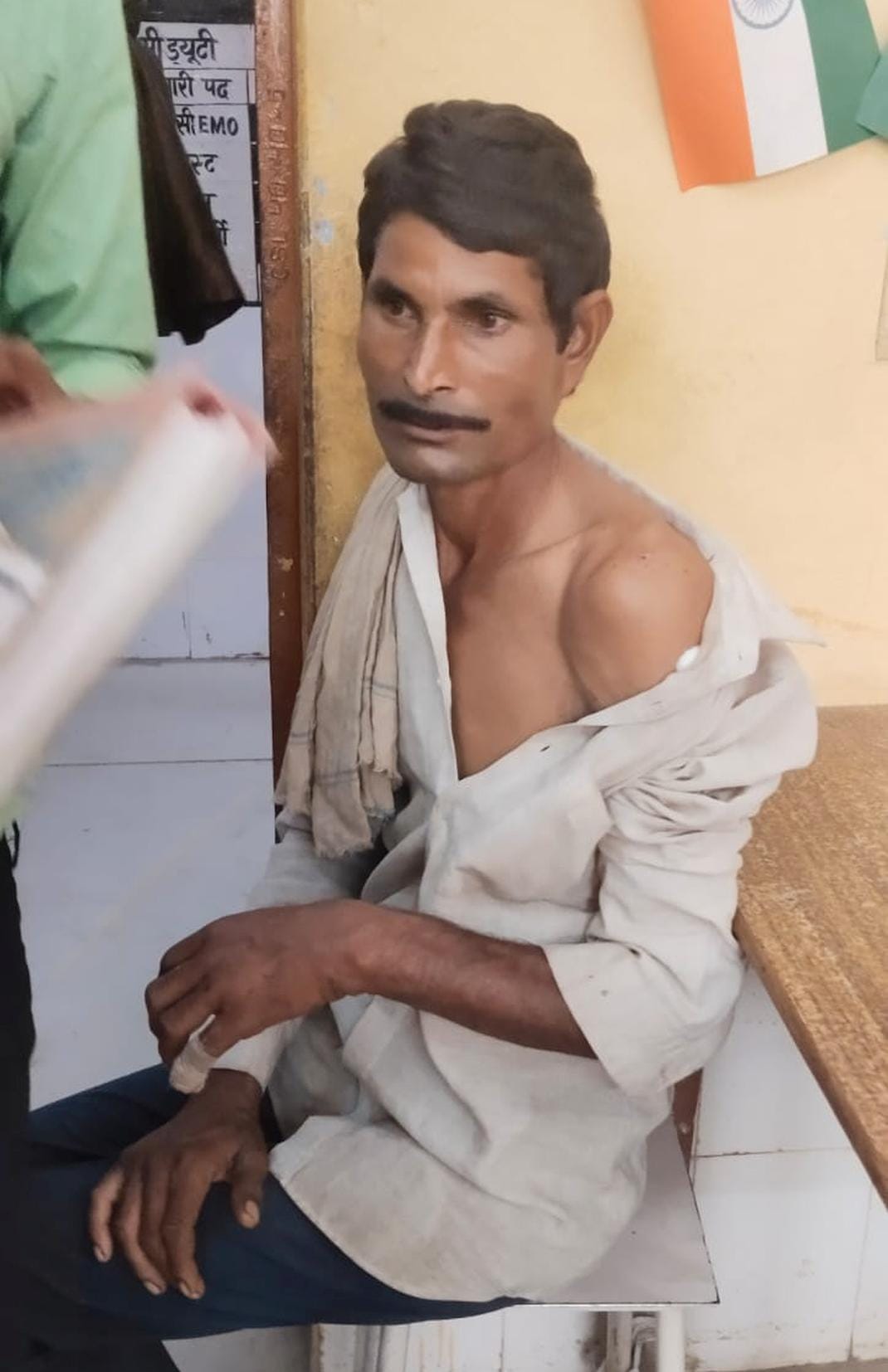 Leopard attacks farmer in field; villagers save his life.