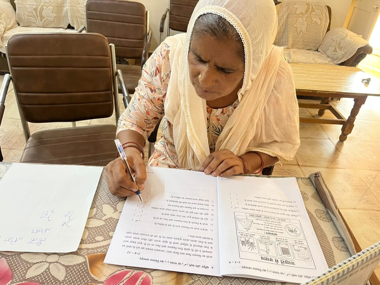 Holding the fingers of their grandchildren, the elderly have stepped onto the path of literacy