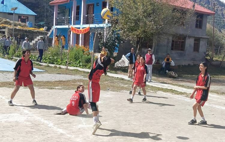Shakoli School students stood first in the march-past.