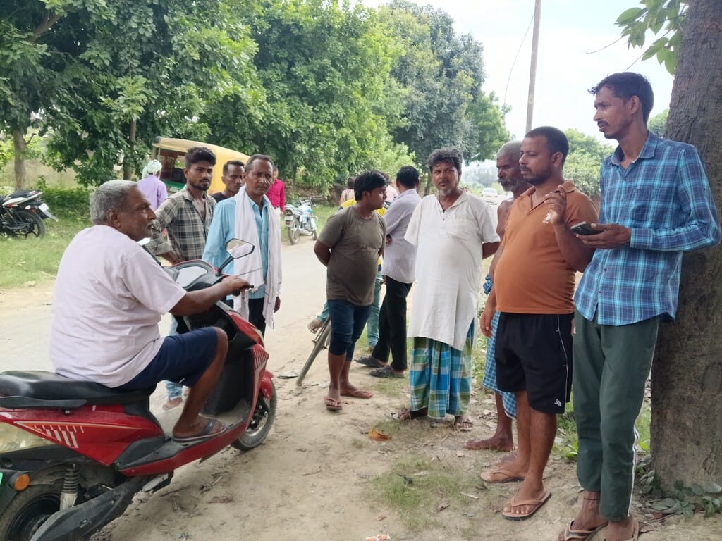 Villagers come out of their homes as soon as vehicles pass by at night.