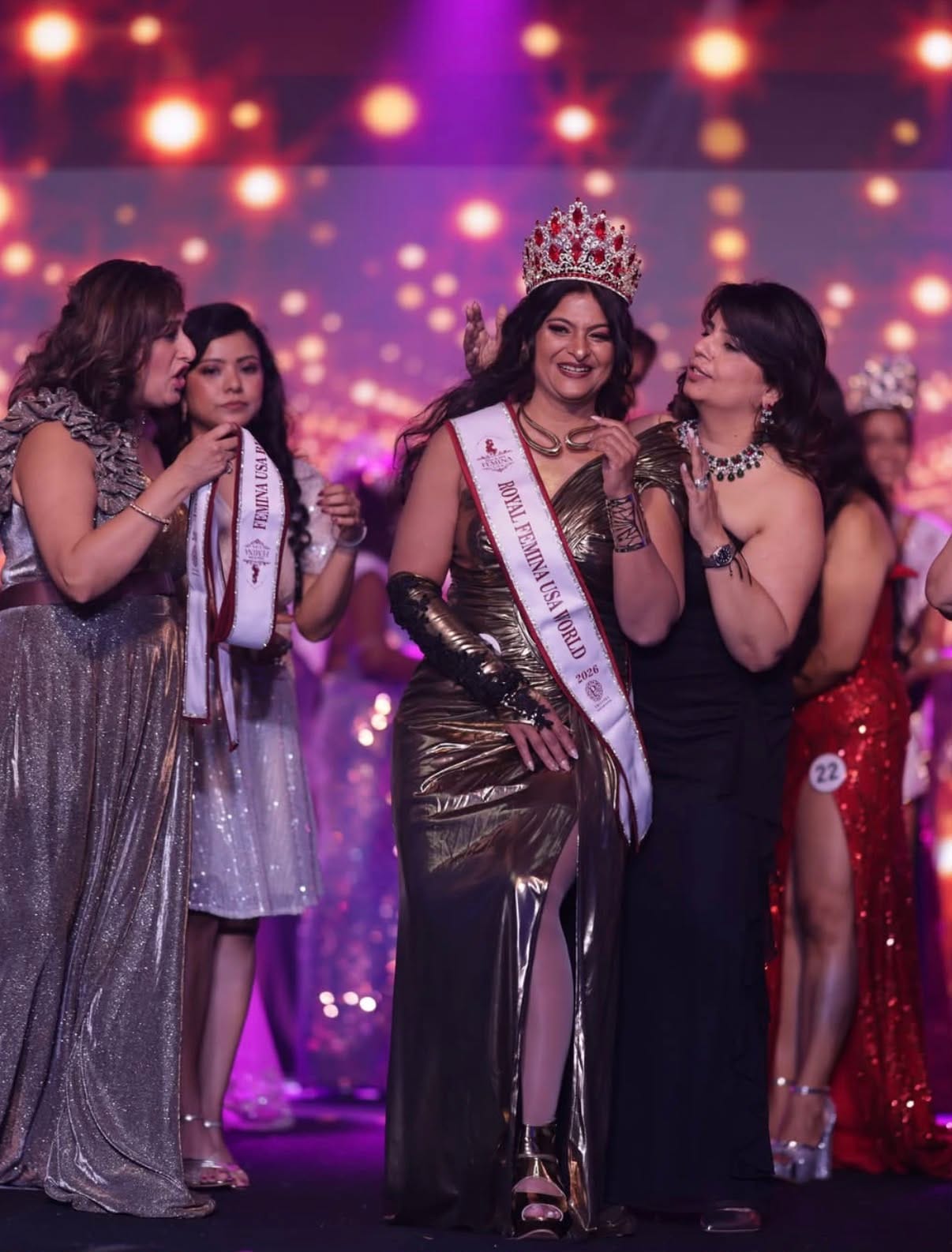 Deepti won a beauty pageant title in the US.