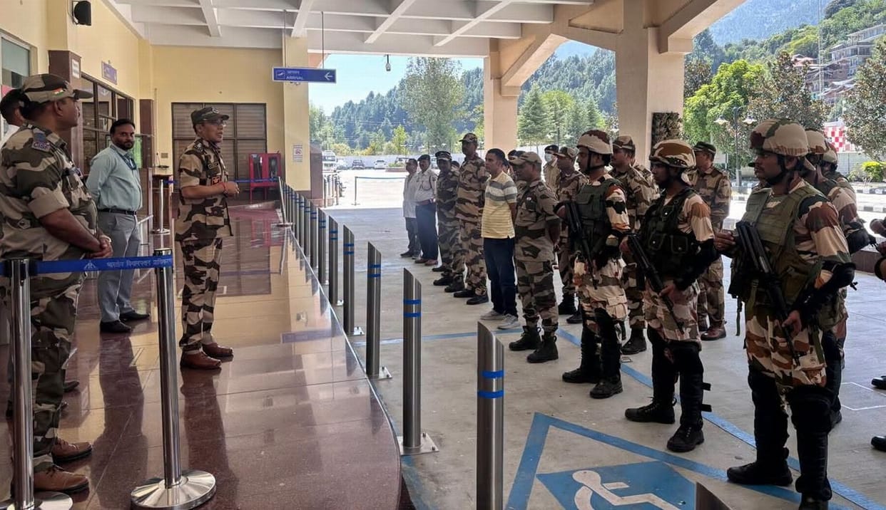Mock drill at Bhuntar Airport: Two out of three terrorists neutralized.