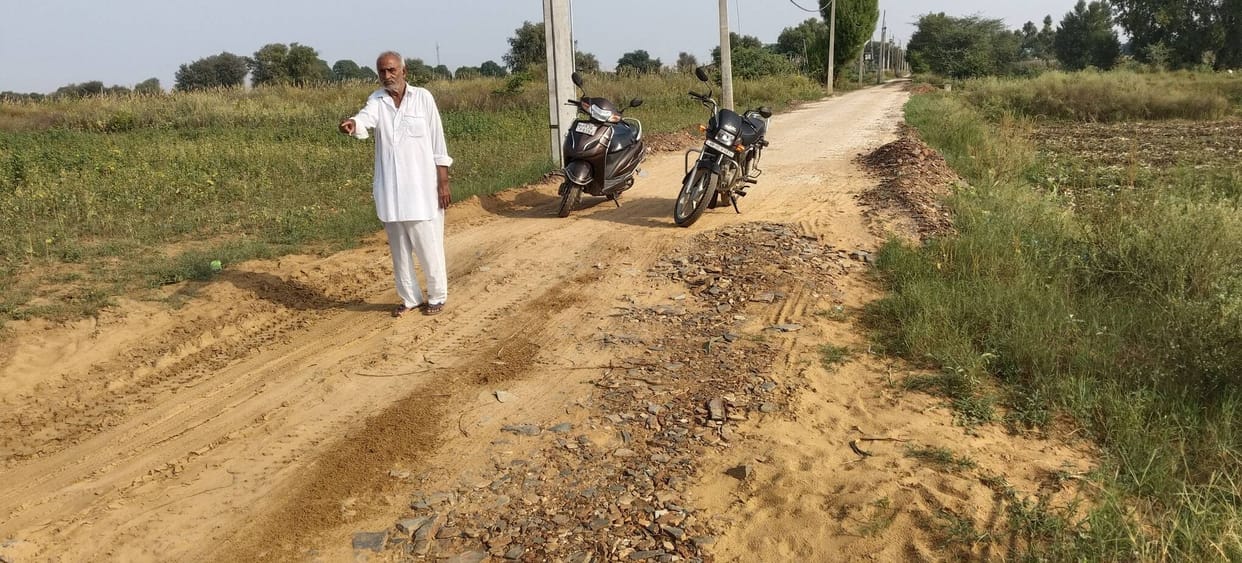 The 2-km road remains incomplete even after 15 years.