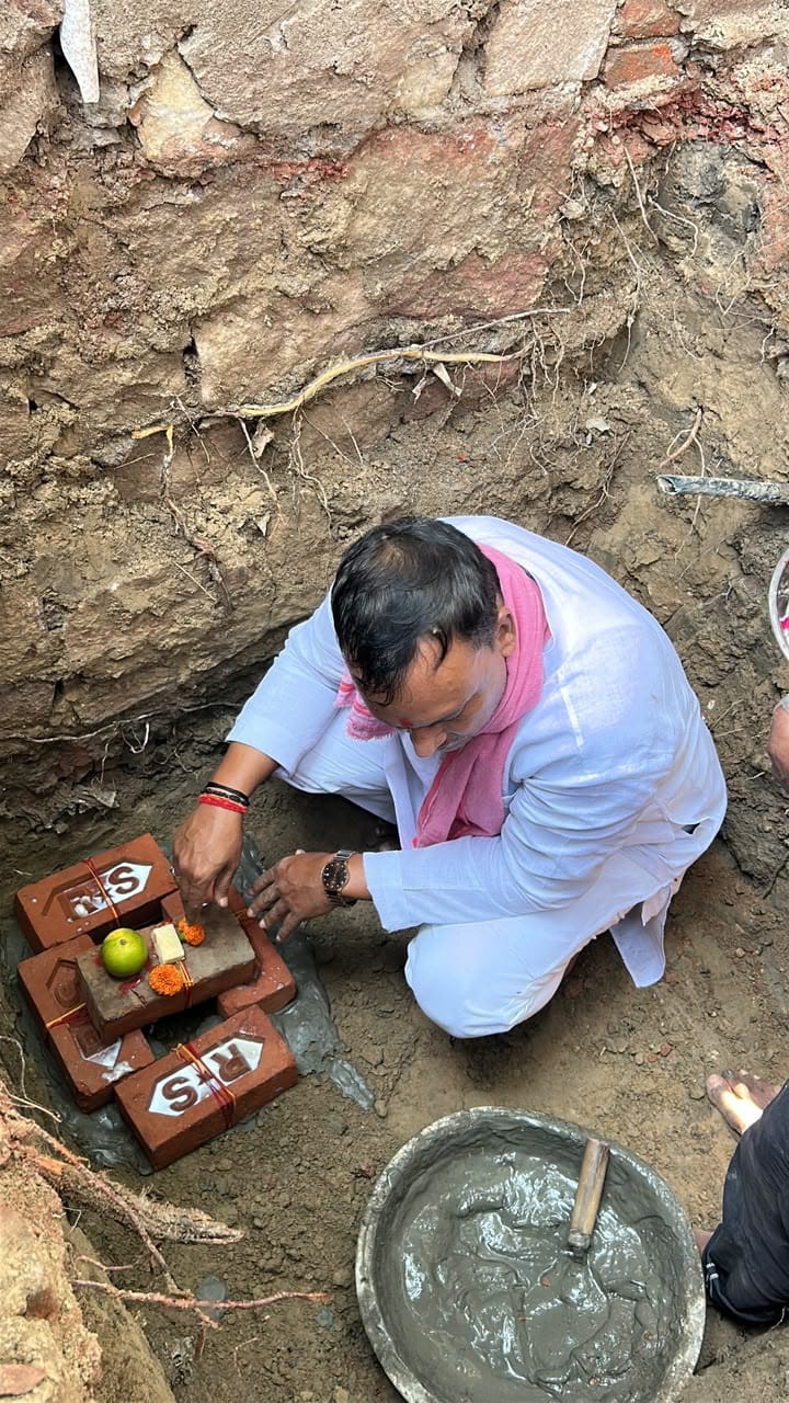 Foundation stone laid for the renovation of Pathwari Mata Temple.