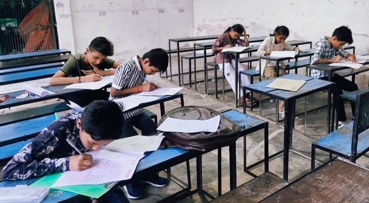 Students' enthusiasm was evident in the Amar Ujala National Olympiad exam