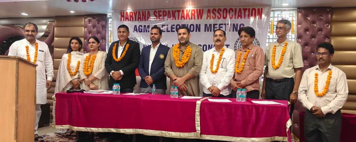 फोटो : सोनीपत के एटलस रोड पर हरियाणा सेपकटकरा एसोसिएशन की वार्षिक आम सभा के दौरान विधायक निखिल