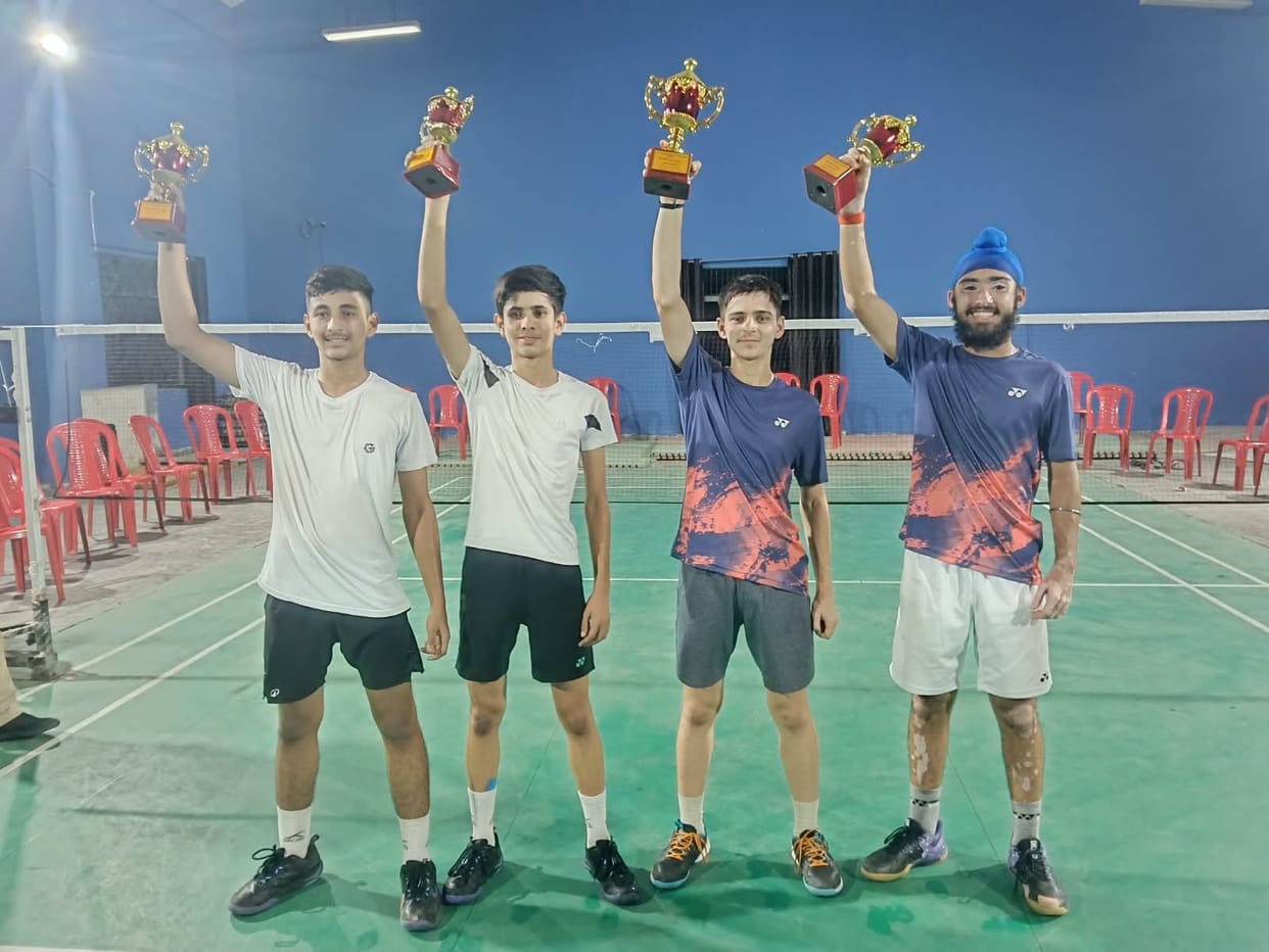 Mandi's Bhavneet and Anshul pair wins Under-17 badminton title.